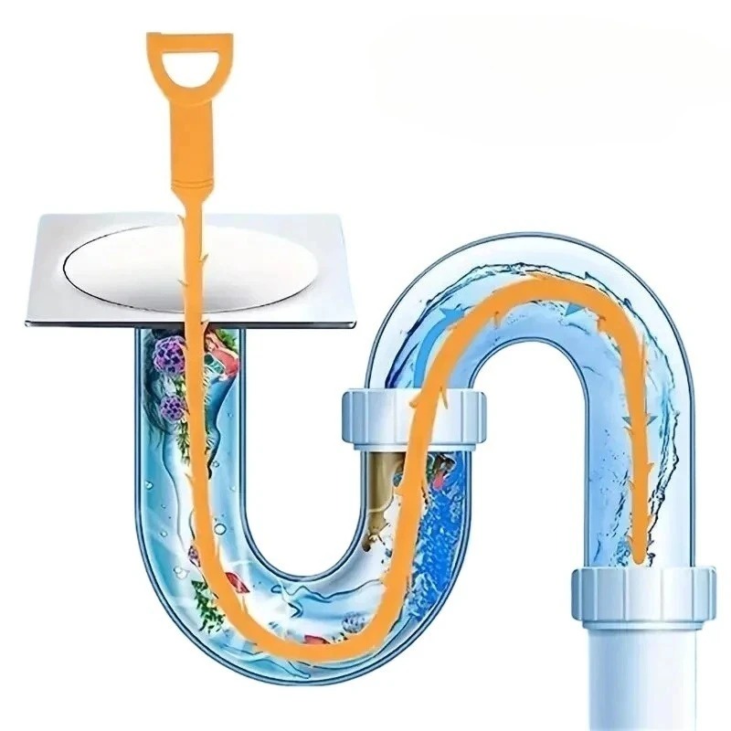 Drain Snake Flexible - 1/10 adet drenaj kanalizasyon temizleme aleti