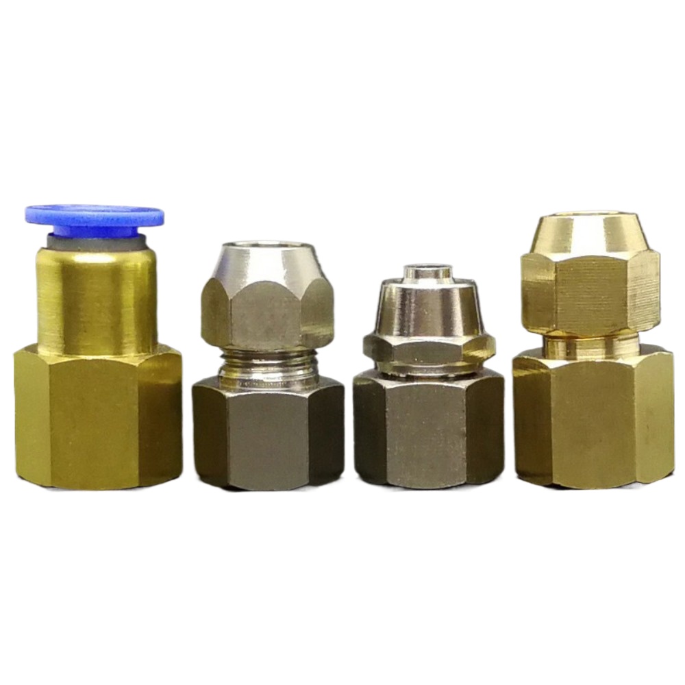Compression Fitting Brass - M10/12/14/16/18/20 Metrik Dişi Hızlı Bağlantılı Büzgülü